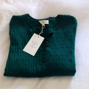 NWT- Sezane Zoe Jumper Emerald